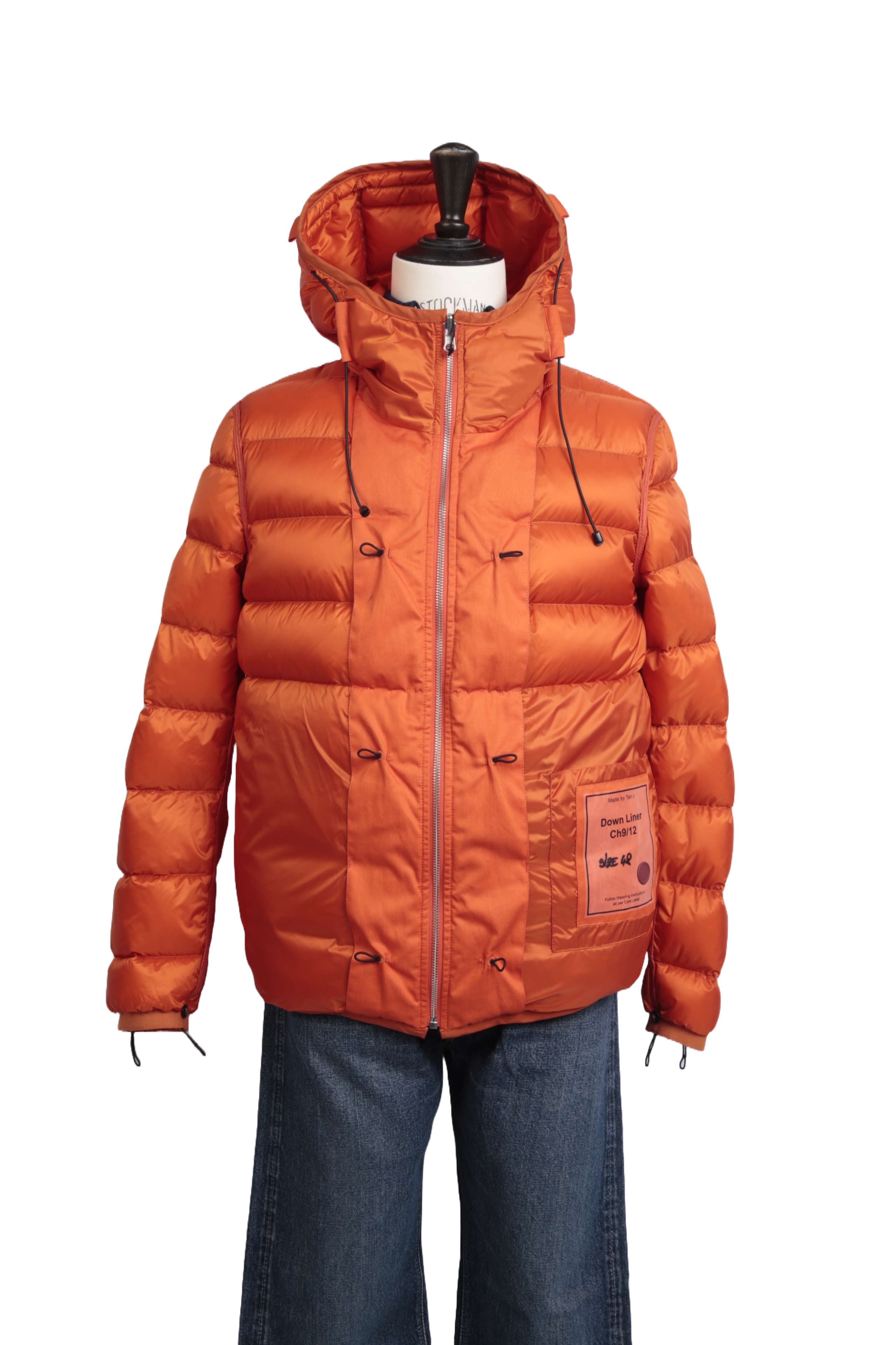 Ten C Down Liner Hooded 447 Orange – 14oz Onlinestore